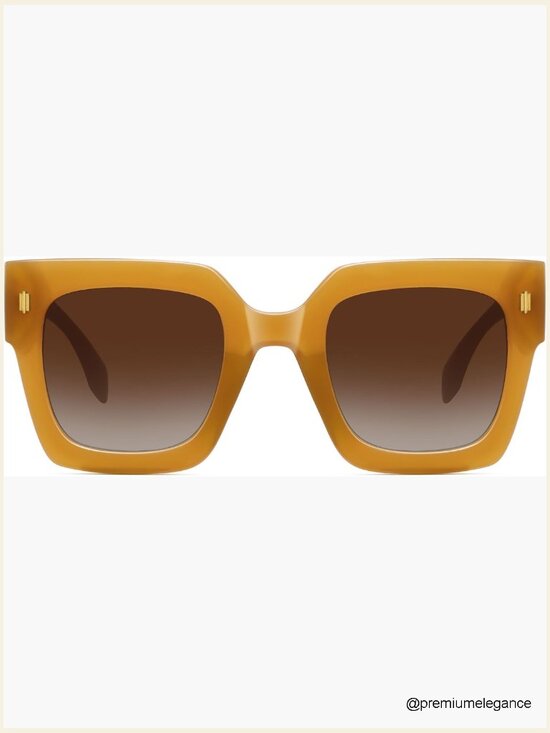 Retro Oversized Square Sunglasses Chunky Plastic Frames UV400 Protection Unisex main image 6
